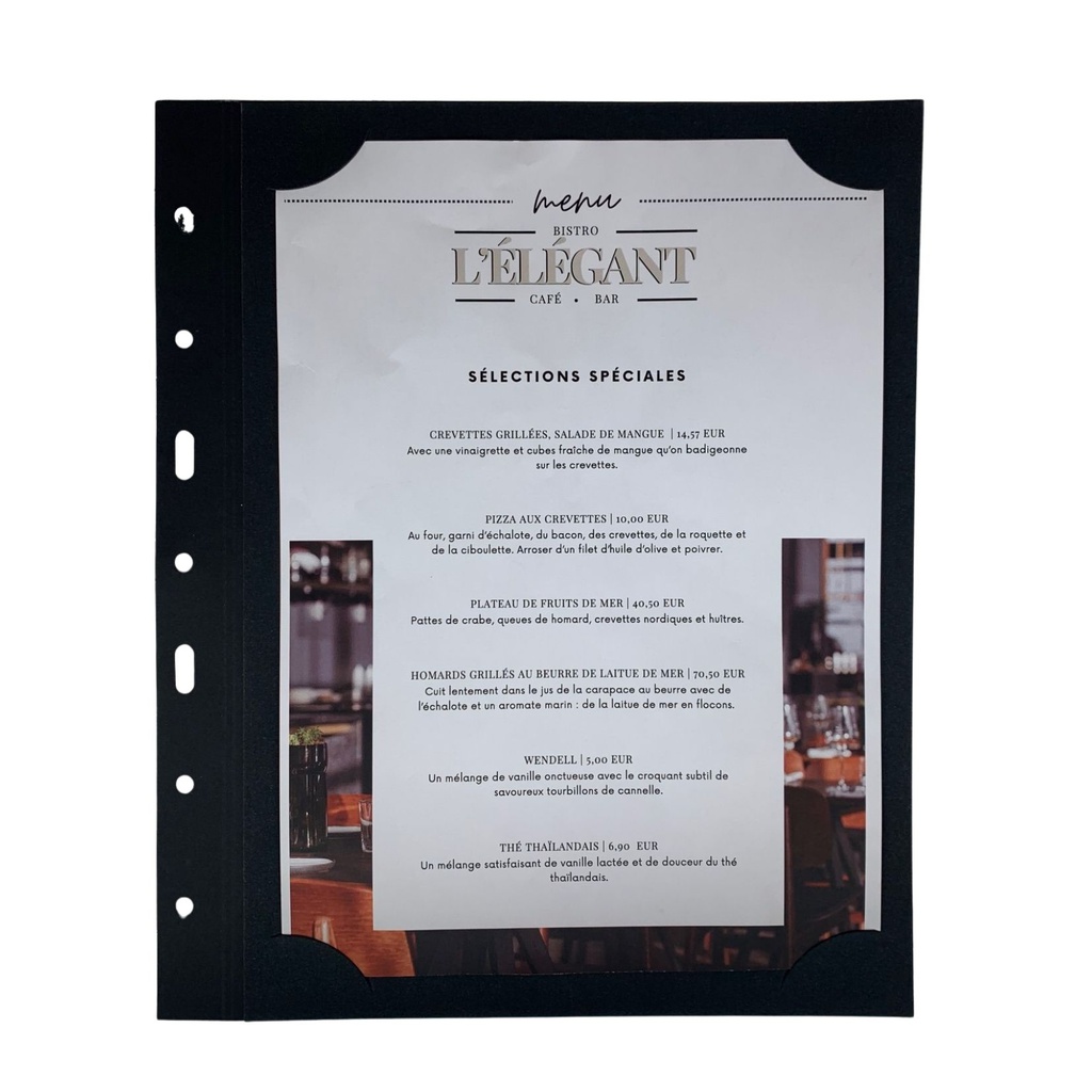 10 Transparent Cover A4 - Black Prestige Paper