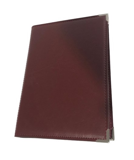 CHINON Bill Holder with Stainless Steel Tray - Claret