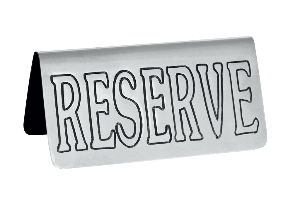 6 Stainless Steel Table Signs "RESERVE"