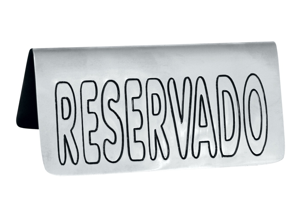 6 Chevalets "RESERVADO" en Inox