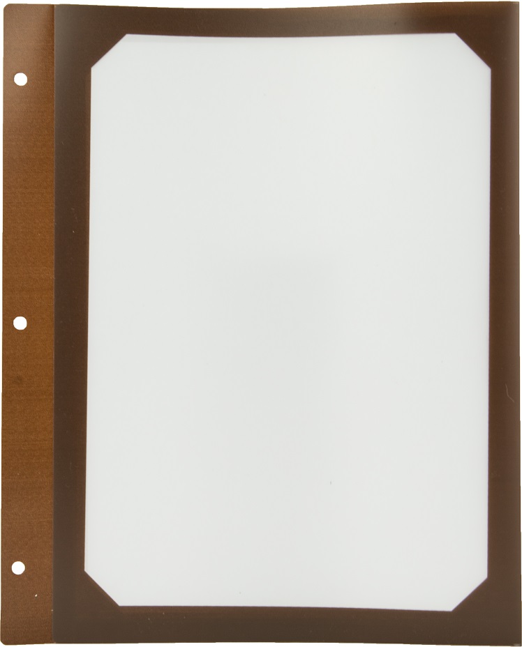 10 Intercalaires A4 - Polypro Transparent Marron