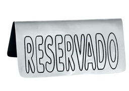 [254006] 6 Chevalets "RESERVADO" en Inox