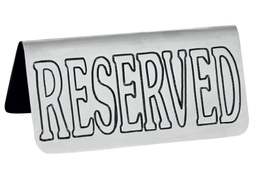 [254007] 6 stainless Steel Table Signs "RESERVED"